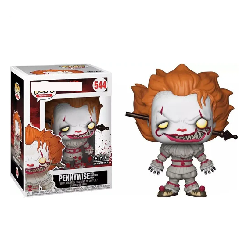 FUNKO POP Movie Stephen King's It's Child's Play Saw, крик пеннивайз Чаки V для вендетты, экшн-фигурка, игрушки для детей на Рождество - Цвет: with box