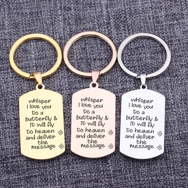 

Pendant Jewelry Whisper I Love You To A Butterfly It Will Fly To Heaven And Deliver The Message Dog Tag Keychain Souvenir Gift