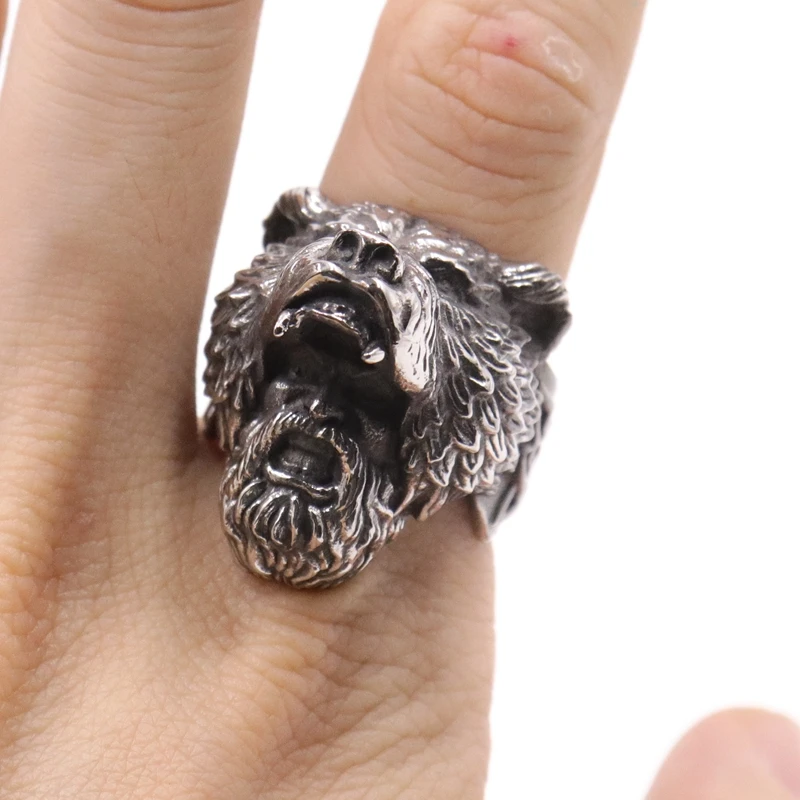 antsilver werewolf ring for men  (5)