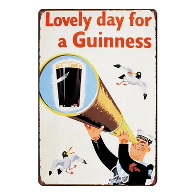 Guinness Vintage Metal Plaques Wall Art Kitchen Party Home Retro Craft Bar Decoration 30X20CM SA-2013 - Цвет: SA2032