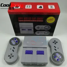 30 шт. DHL Мини Портативная консоль двойной 2,4G беспроводной игровой контроллер Ретро игровой плеер встроенный 500 классические игры для SNES