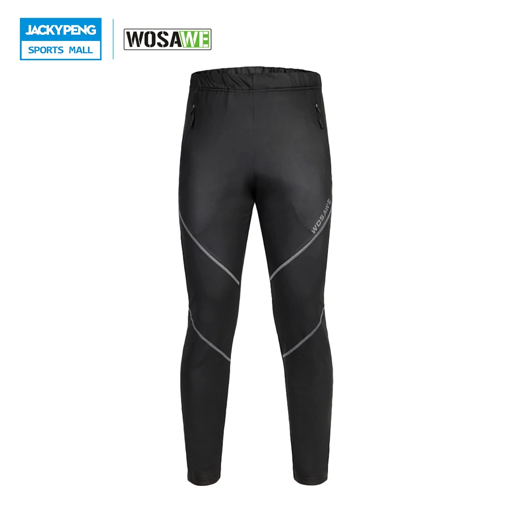 WOSAWE Fleece Thermal Winter Cycling Pants Waterproof Windproof MTB