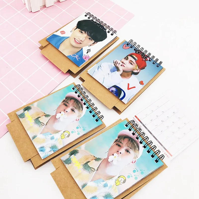 

1pc Kpop BTS 2019 Mini Desktop Calendar V Models Photo Picture Decor Gift BTS Member Desktop Calendar