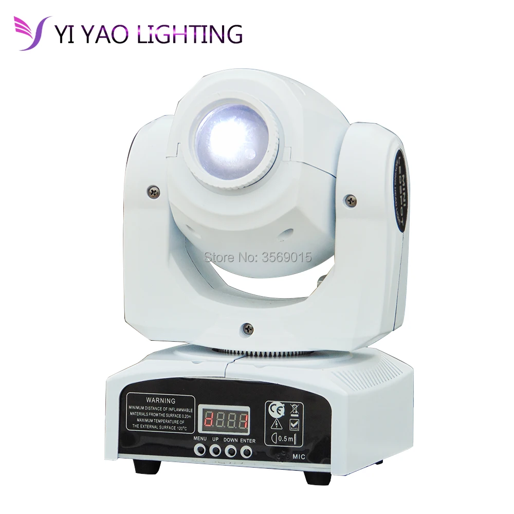 

Spot Gobos Mini Moving LED Head Light 7 color Light 30W with 11 Channel 7 Gobos Effect for Party Disco DJ Show KTV Christmas