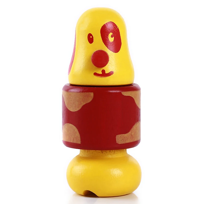 Милые животные соответствующие игрушки боулинг гайка разборка набор игрушек для детей деревянный блок развивающие игрушки - Цвет: Yellow