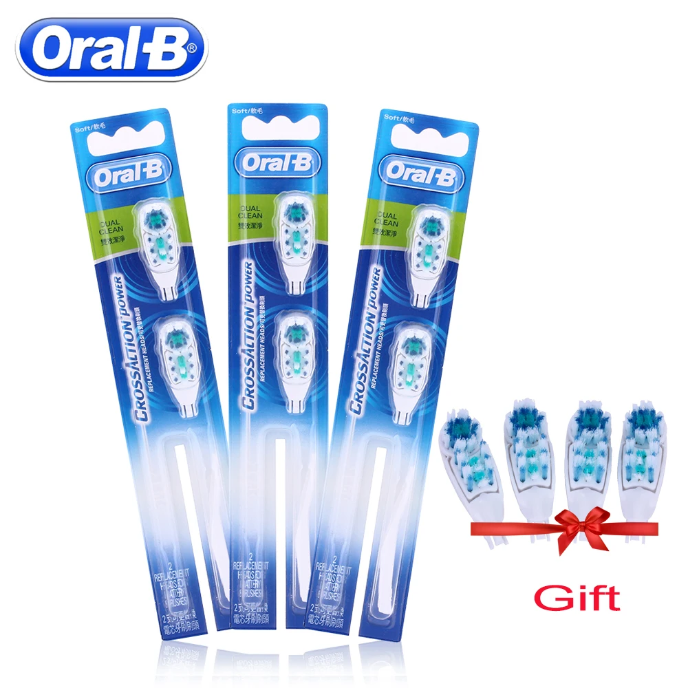 6 шт./3 упаковки Oral B головки для ультразвуковой зубной щетки двойная чистая мягкая