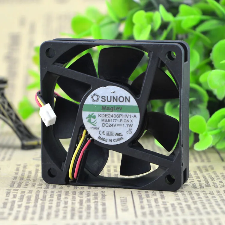 ADDA SUNON KDE2406PHV1 A 6 см 1 7 Вт DC 24 В 6015 60 мм 3 линии сигнализации инвертор сервера осевой