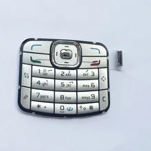 Серебряный/черный Ymitn Корпус кнопки цифровой клавиатуры покрытие клавиатур для Nokia N70