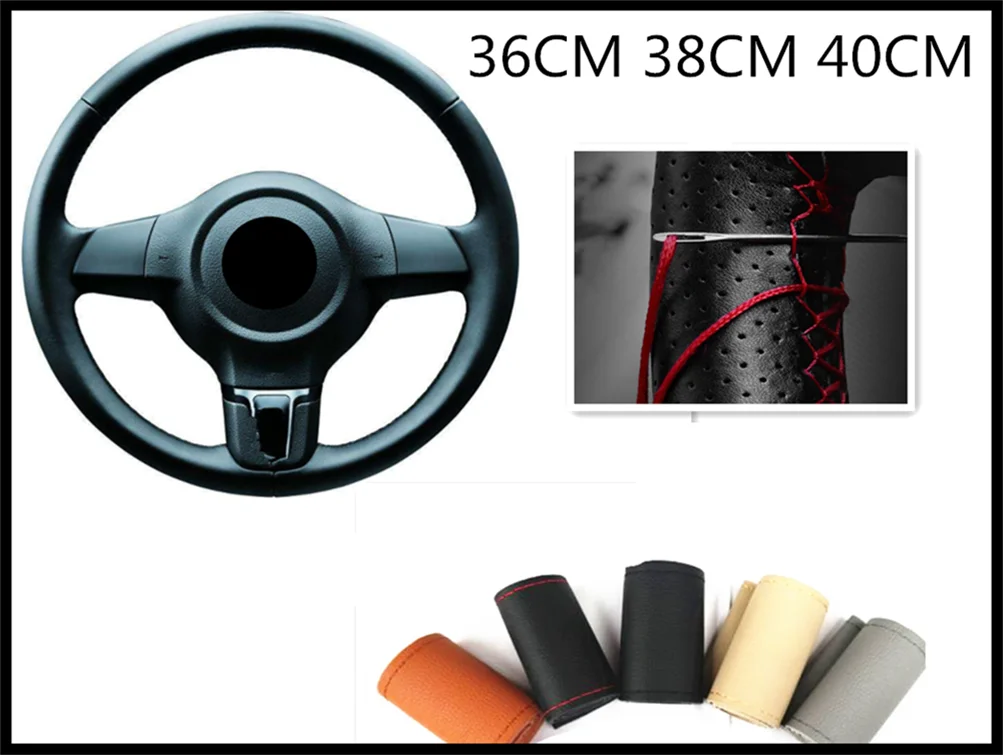 Braided car steering wheel cover pin and thread imitation leather for BMW all series F-series E46 E90 F09 1 2 3 4 5 6 7 X E