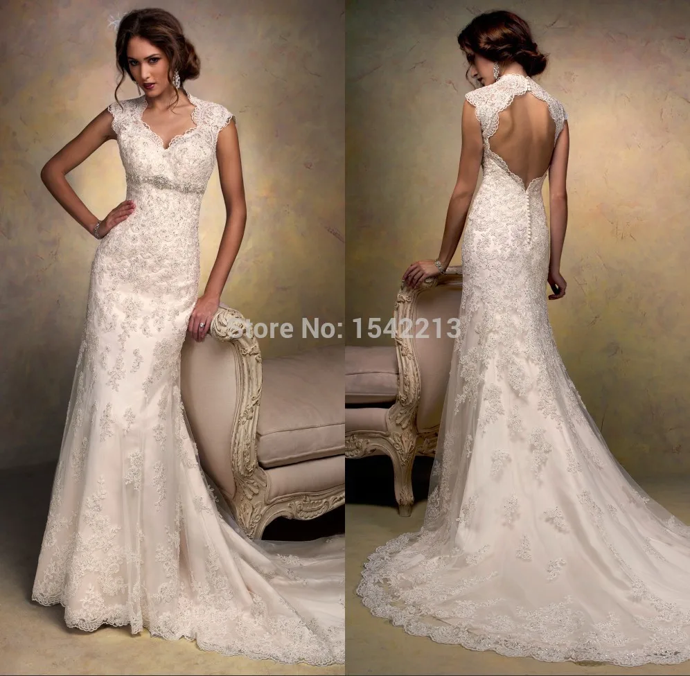 vintage style lace wedding dress