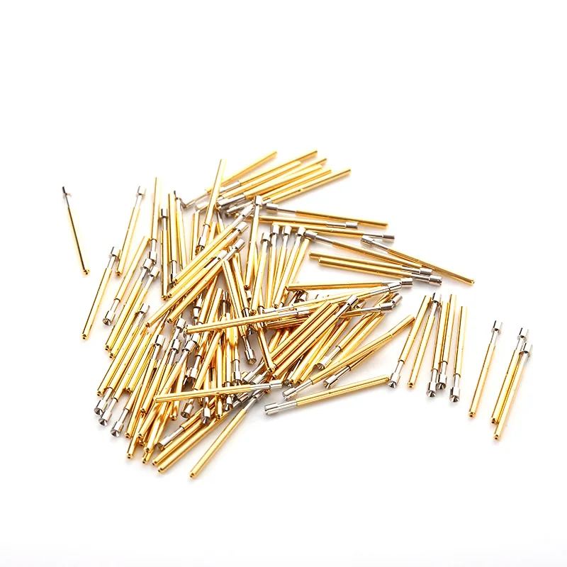 100Pcs P75-A Nickel Plated Springs Test Probe Brass Tube Outer Diameter 1.02mm Total Length 16.5mm Electronic Test Probe Tool