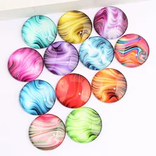 Onwear смешанный абстрактный цветной узор фото круглый стеклянный кабошон 8 мм 12 мм 20 мм Сделай Сам плоская задняя часть ручной работы ювелирные изделия для сережек