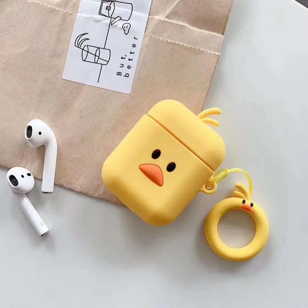 BOLAKER анти-шок анти-капля подушка безопасности для Airpods чехол 2 Защитная крышка Силиконовое уплотнение - Цвет: Цвет: желтый