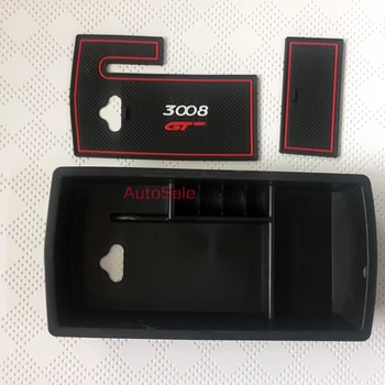 

Accessories for Peugeot 3008 GT 3008GT 2016 2017 Plastic Interior Armrest Storage Box 1set