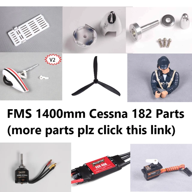 Special Offers FMS 1400mm Cessna Sky Trainer 182 Parts Propeller Spinner Motor Shaft Landing Gear etc RC Airplane Model Plane Aircraft Avion