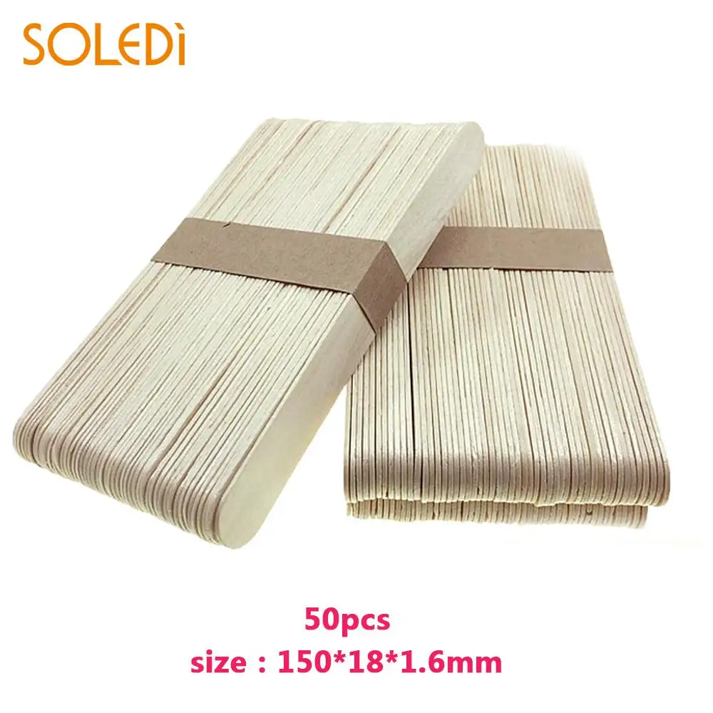 

SOLEDI Lollipop Sticks Cake Tools Wooden Environmental Art Natural/Colored Ice Cream Sticks Lolly Kitchen