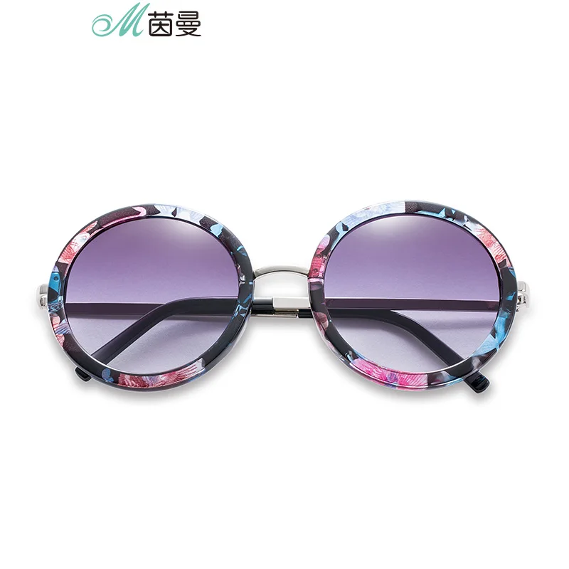 

INMAN 2019 New Summer Holiday Travel Fashion Color glasses Round Shape Lens Mixed Sunglasses women