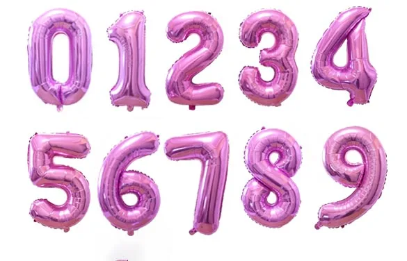 16/32 дюймов цвета: золотистый, серебристый Стразы образуют цифру «воздушные шары из розового золота цифр шары рисунок Фольга шар для мальчиков и девочек на день рождения Свадебная вечеринка Декор - Цвет: pink