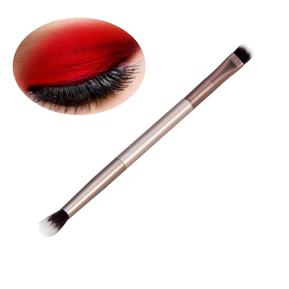 

2-way double-sided metal handle brush eye shadow eye shadow eye shadow eyeliner eye makeup contour concealer brush makeup tools