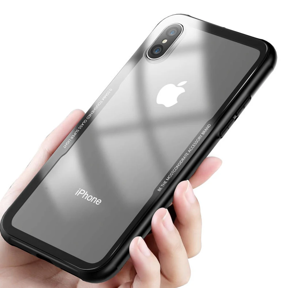 

2018 Tempered Glass Phone Case for iPhone X 10 , 0.55MM Protective Mobile Phone Cover Cases for iPhone X Accessories