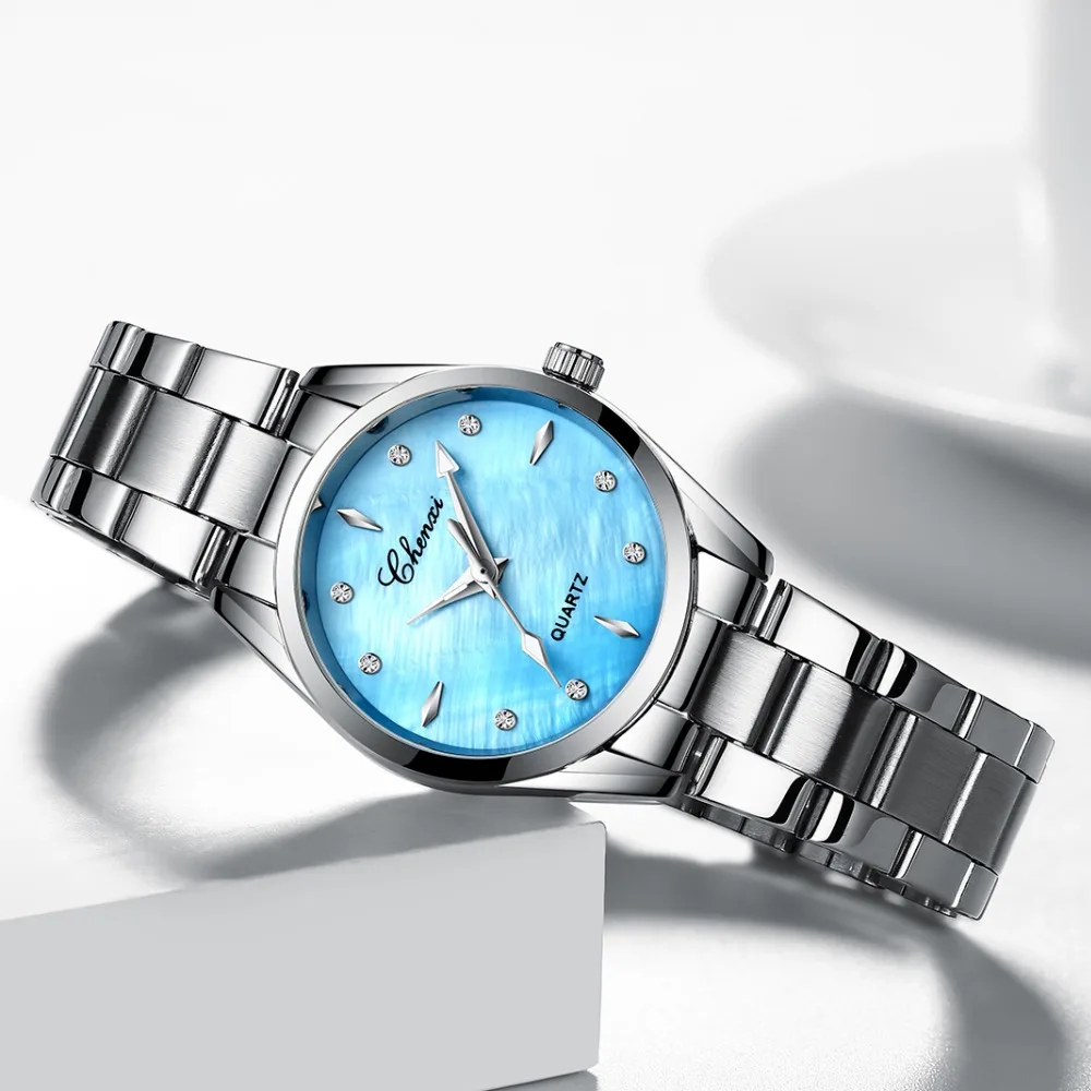 CHENXI Women Watches Rhinestone & Shell dial Clock Quartz Wristwatches Ladies Top Luxury Brand Fashion Watch montre femme CHENXI Women Watches Rhinestone & Shell dial Clock Quartz Wristwatches Ladies Top Luxury Brand Fashion Watch montre femme
