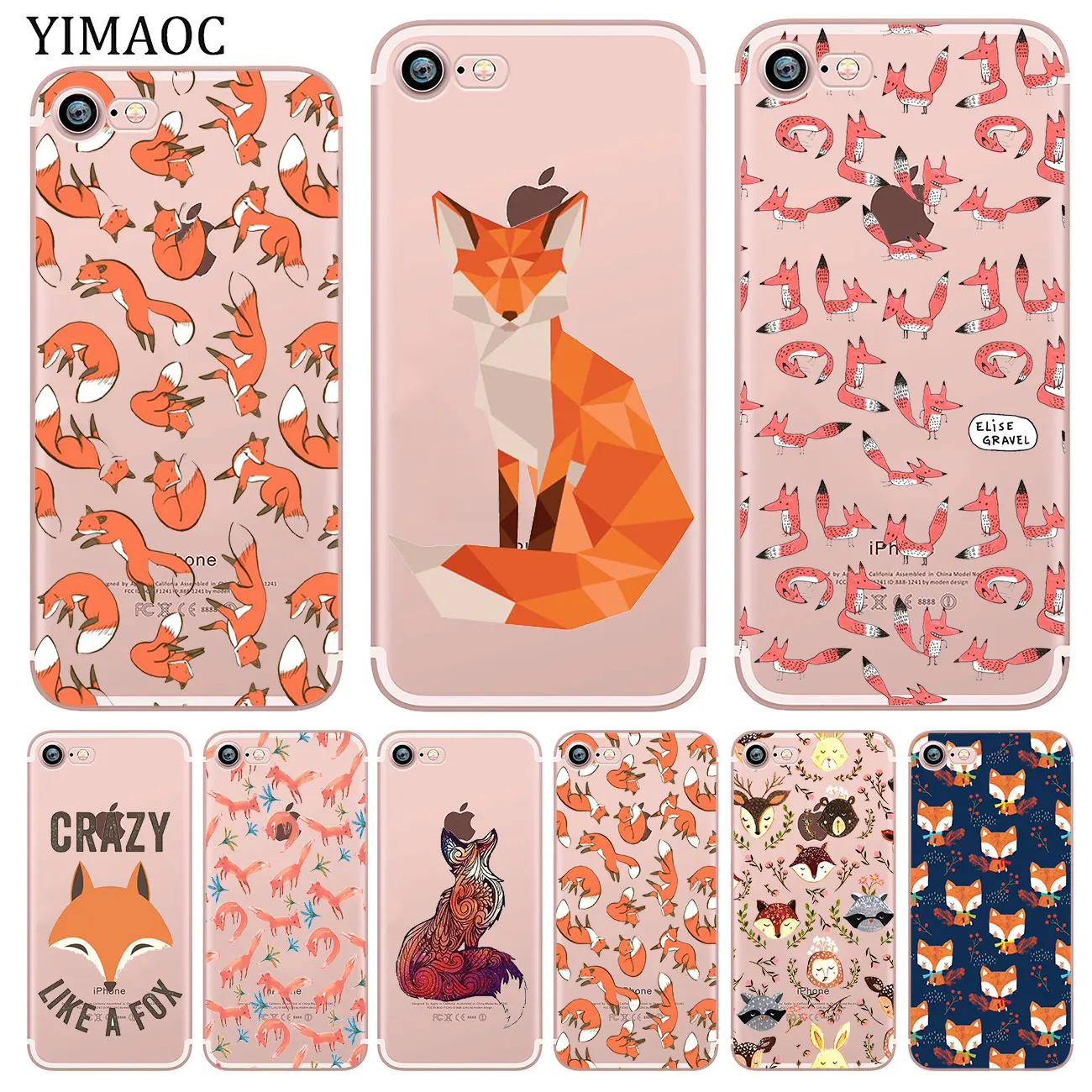 

YIMAOC New space foxes sly fox island Soft Silicone Phone Shell Case for iPhone X XS Max XR 5 5S SE 6 6S 7 8 Plus 10 TPU Cover