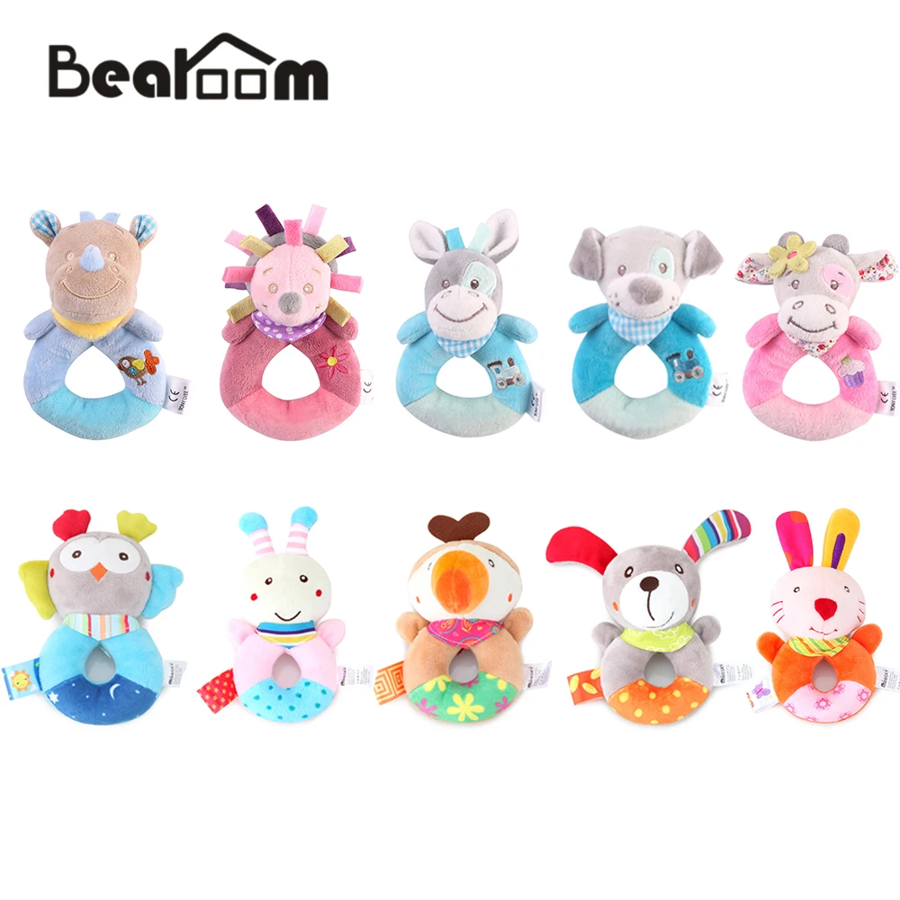 Bearoom погремушка милые игрушки плюшевые детские для малышей 0-12 месяцев мультфильм