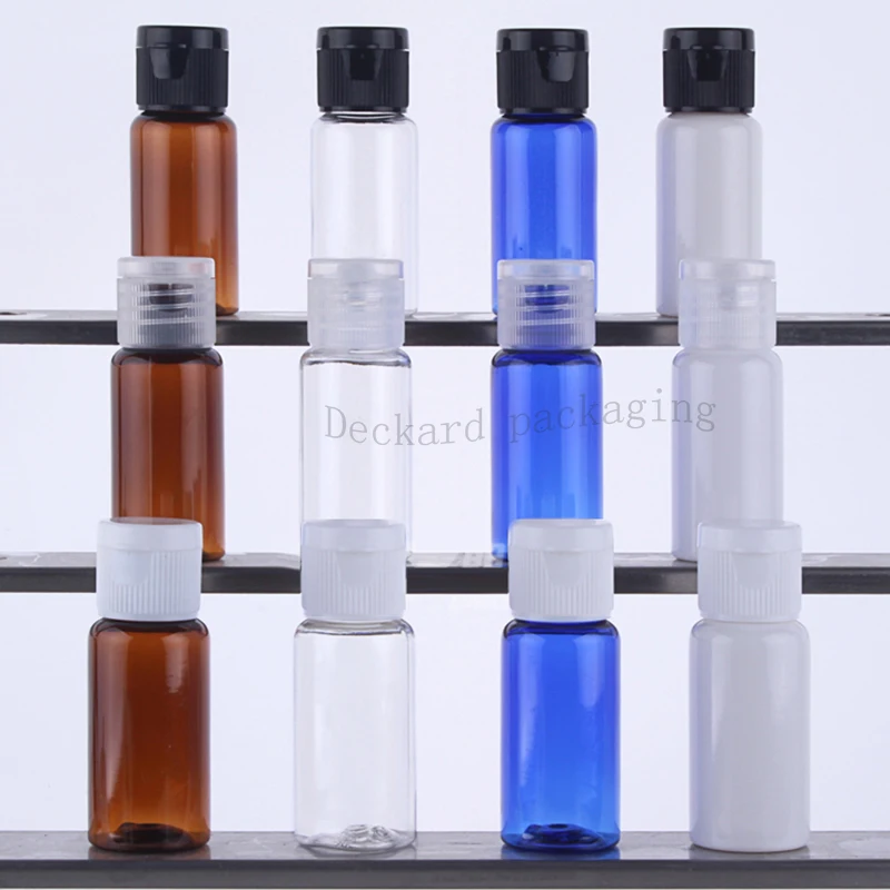 15ml X 100 empty plastic cosmetics container bottle with flip top cap