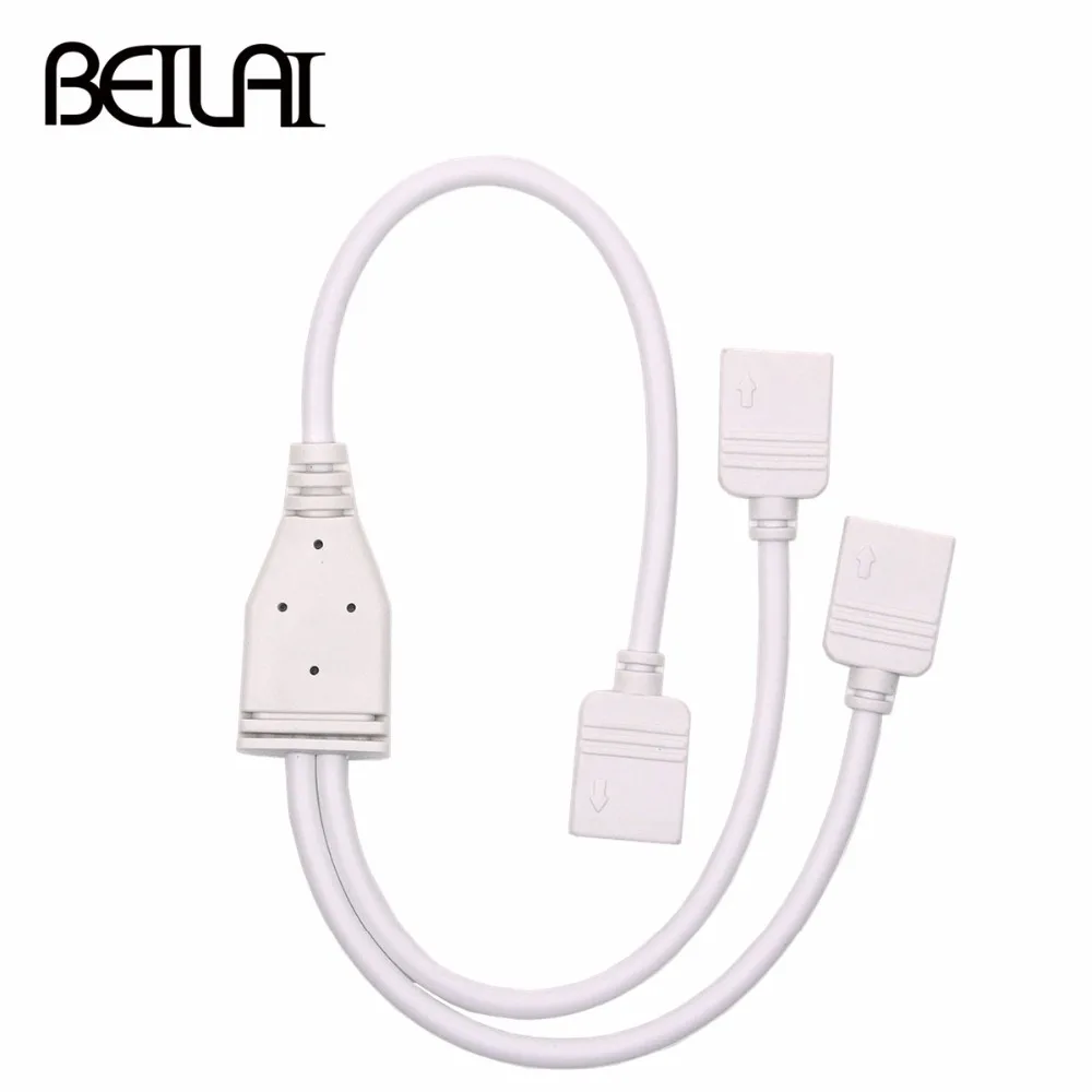 BEILAI 4pin RGB соединительный узел 1 до 2 3 4 сплиттер Женский удлинитель Кабель для