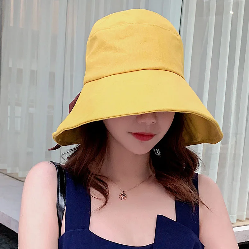 sun hats for women summer hat women beach hat summer women bucket hat bow  (14)