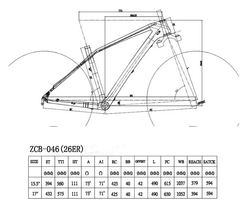 MTB велосипед T800 UD 26er карбоновая рама 650B 26 дюймов карбоновая рама для горного велосипеда Размер 15," /17"
