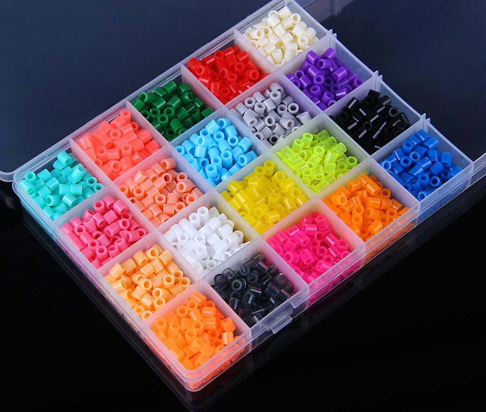 

2000pcs Water Beads box set 5mm Hama Beads EVA Fuse beads for Children Education jigsaw puzzle Toys 20 Colors