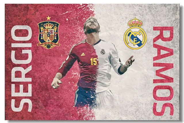 Sergio Ramos Soccer Star Poster Silk Wall Poster 36x24 30x20 inch Big Office Room Prints Mural (010) _ - AliExpress Mobile