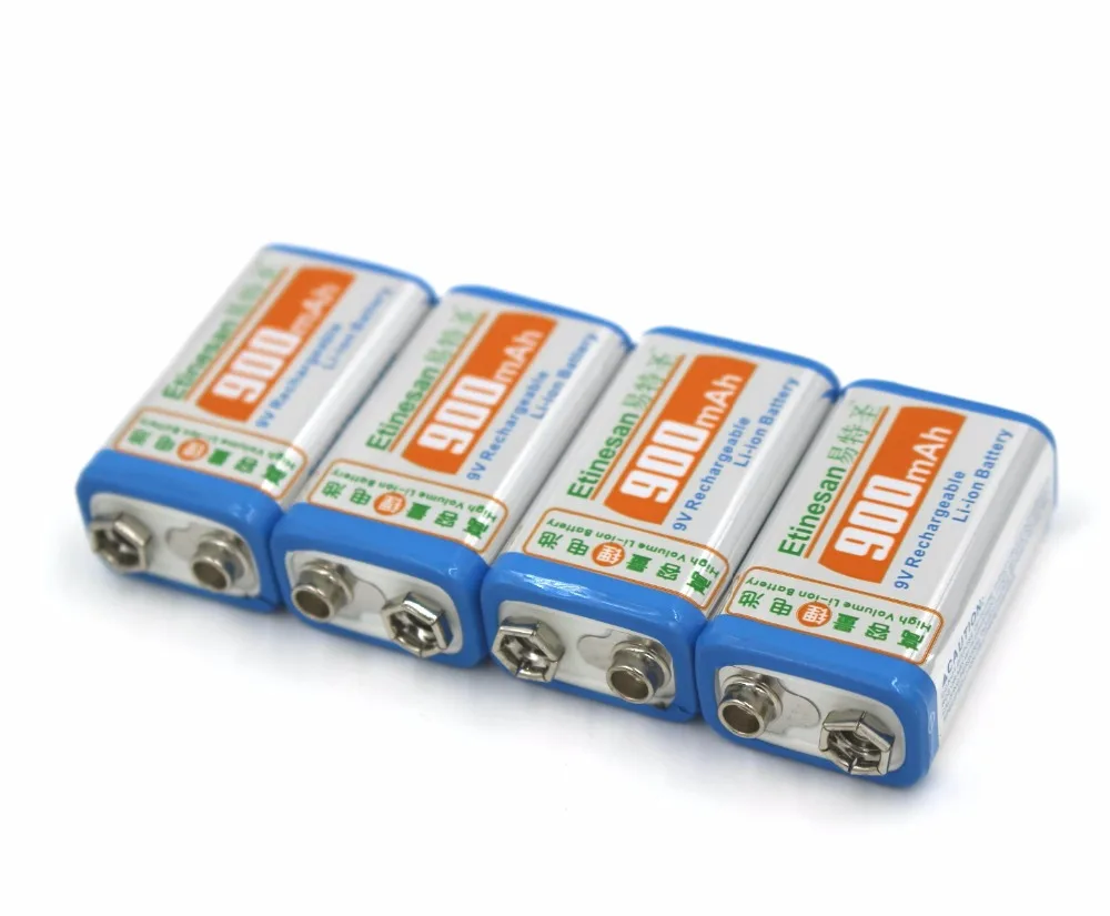 Cheap Price 4PCS/LOT New 900mAh 9v liion lithium Rechargeable 9V