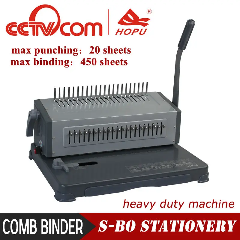 Comb binding machine plastic comb binder punch maching office binding