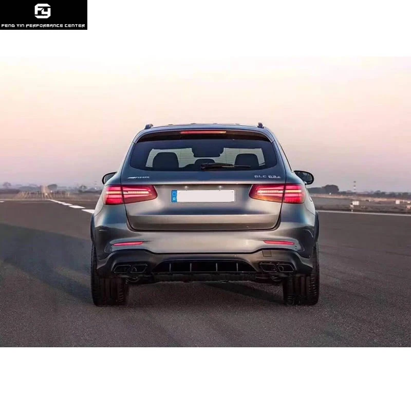 GLC300 GLC63 AMG стиль комплект кузова ПП Неокрашенный фронт бампер задний бампер решетки для гоночных автомобилей Mercedes Benz GLC260