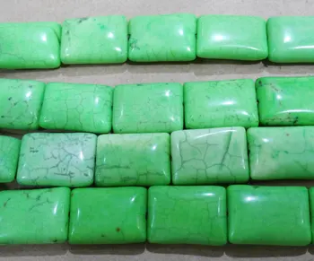 

wholesale turquoise gemstone rectangle ablong green smooth loose beads 10-14mm full strand