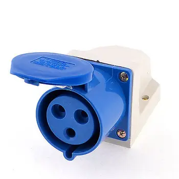 

ZZ-123 AC220-250V 32A 2P+E 3 Pin Plug Wirable Wall Mounting Industrial Socket