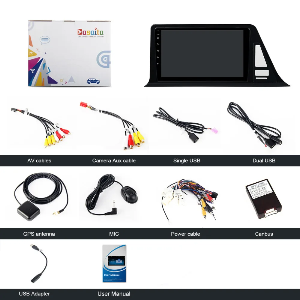 Cheap Android 9.0 Car Radio 2 Din GPS Navi for Toyota CHR 2016 2017 2018 2019 C-HR PX6 DSP IPS HDMI output 4Gb+64Gb RDS WIFI RDS USB 17