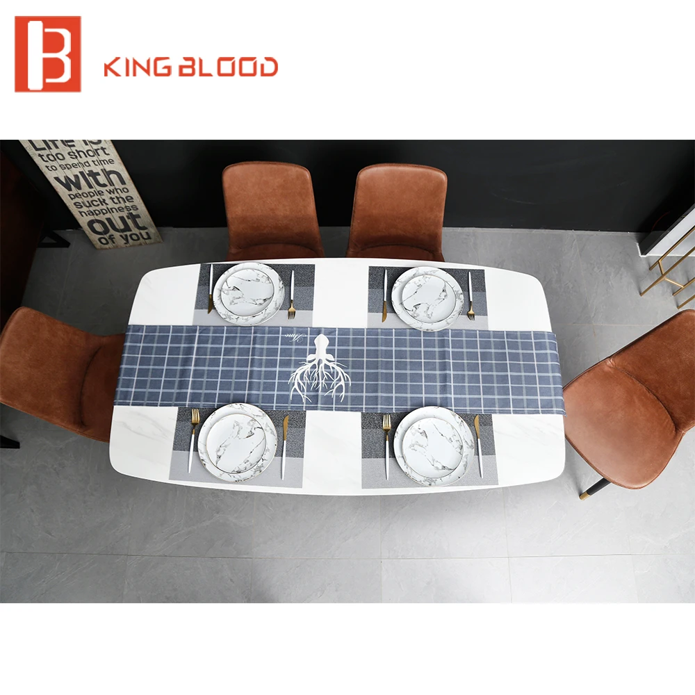 Simple style dining room furniture marble dining table set Simple style dining room furniture marble dining table set