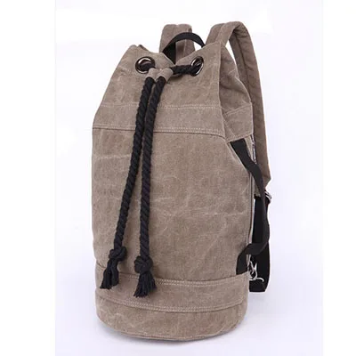 Новинка, мужская сумка на шнурке, большая емкость, холщовая альпинистская дорожная сумка, школьная сумка-ведро, сумка для путешествий, повседневные сумки через плечо, an165 - Цвет: big gray