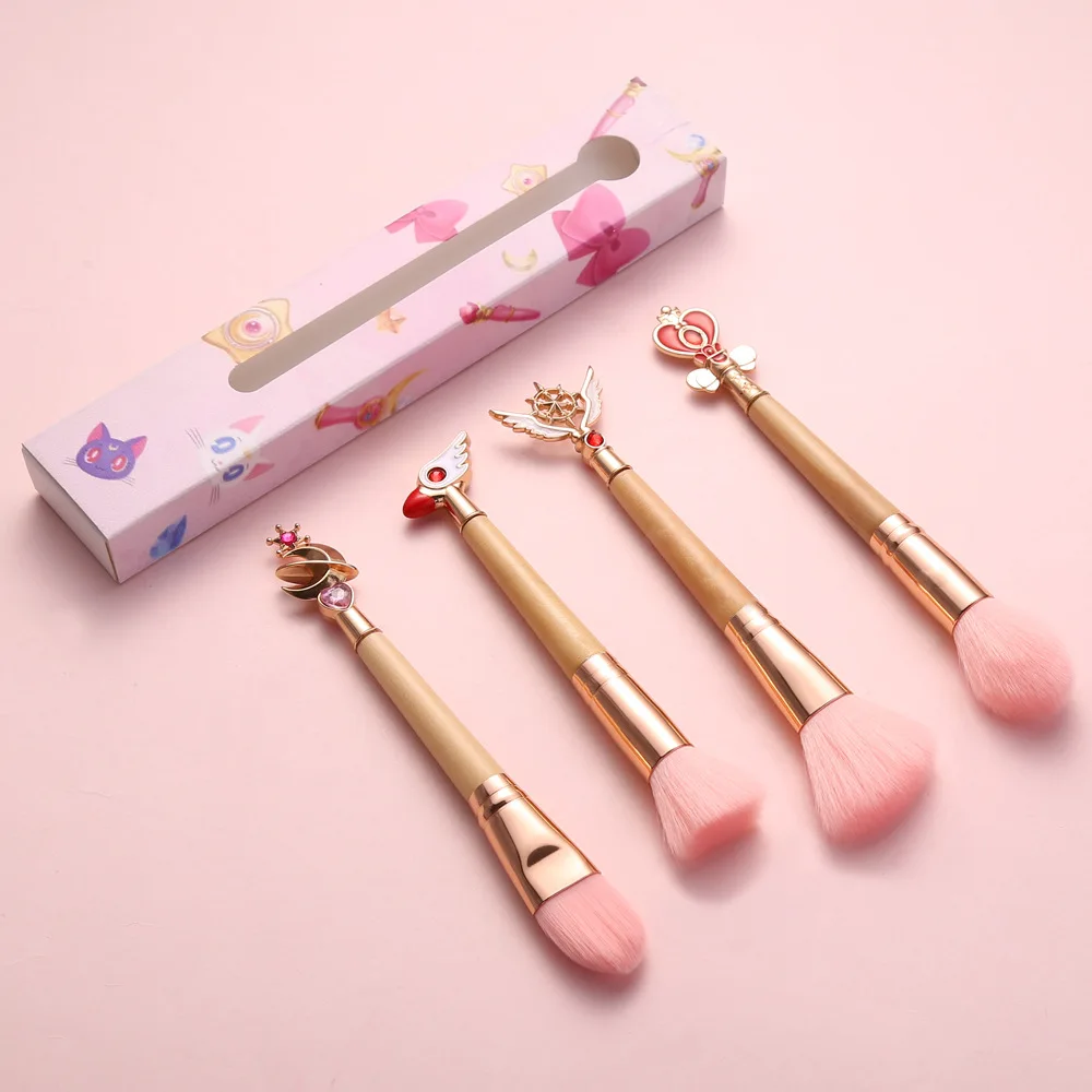 Sailor Moon Cos наборы кистей для макияжа волшебная палочка тени для век Косметическая кисть с сумкой кисти инструменты Прямая поставка