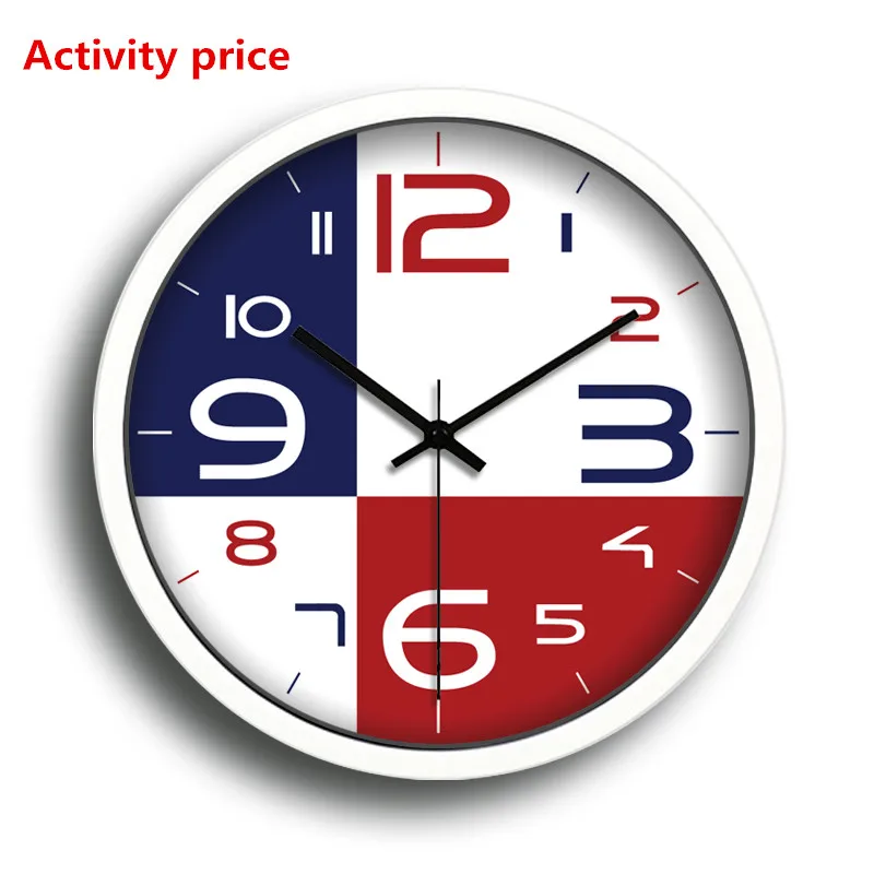 

Mediterranean Quartz Wall Clocks Silent Movement Round Clock Modern Design Living Room Bedroom Art Home Decor 1pc
