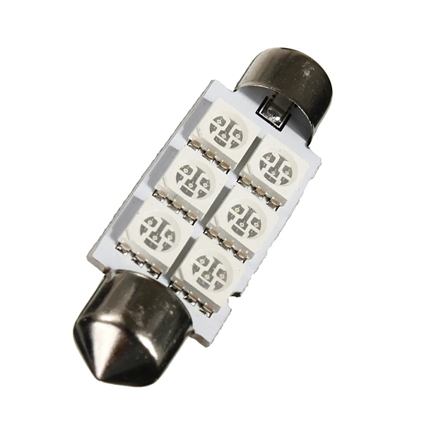 High Quality 42MM 6 SMD 5050 LED Green Car Auto C5W Dome Festoon Light Roof Map