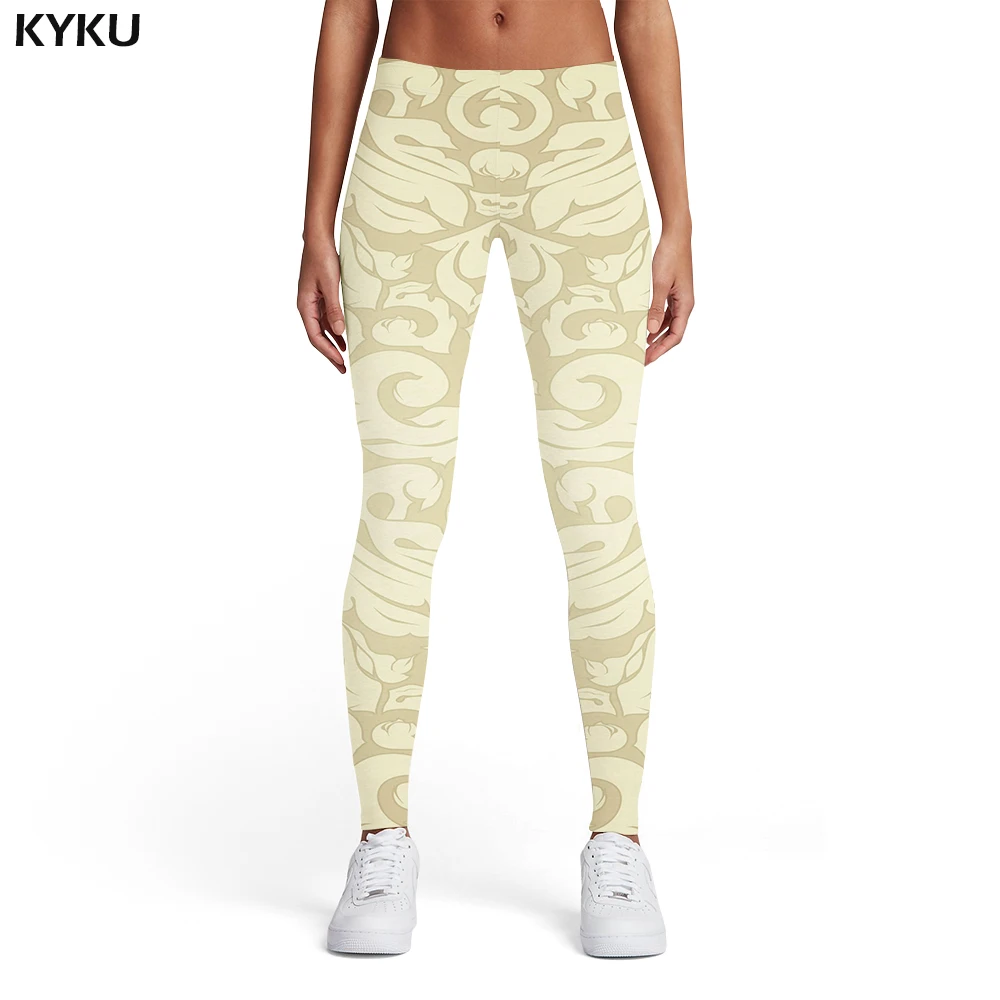 KYKU бренда Art леггинсы Для женщин Абстрактный спандекс узор эластичные серые с принтом штаны леггинсы Для женщин s легинсы, штаны для фитнеса