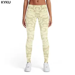 KYKU бренда Art леггинсы Для женщин Абстрактный спандекс узор эластичные серые с принтом штаны леггинсы Для женщин s легинсы, штаны для фитнеса