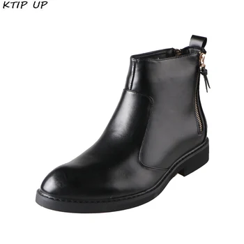 

2019 Men Boots Fashion Warm Winter Mens Shoes Autumn Leather Footwear For Man New High Top Safety Shoes Casual Boots Men Shoes