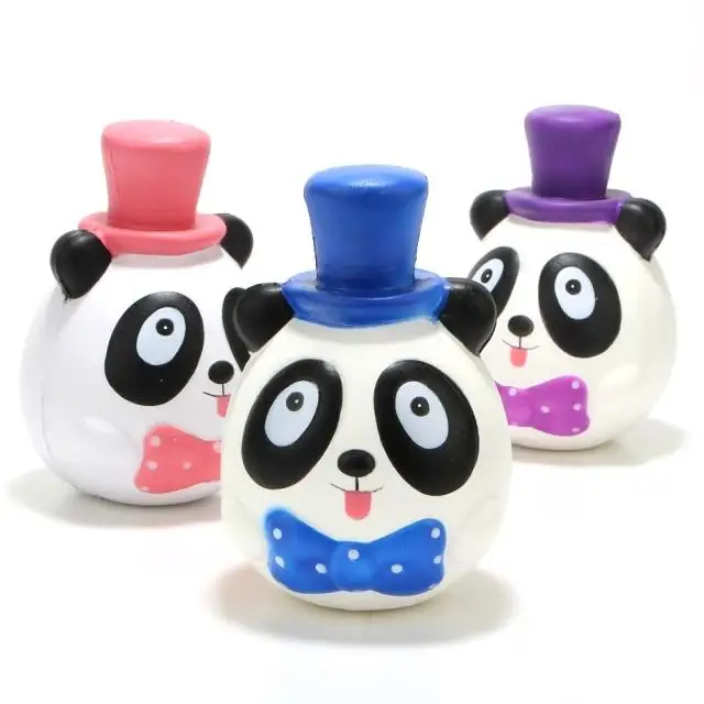 Jumbo Gentleman Panda with Hat Charms Squishy Slow Rising