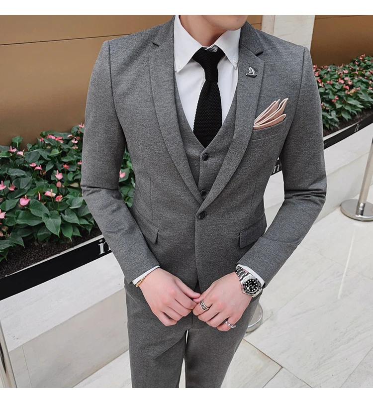 Casacas Hombre Azul Terno Preto Slim Fit серый ретро-костюмы Для мужчин s мужские костюмы мужской деловой костюм смокинг социальный костюм Для мужчин