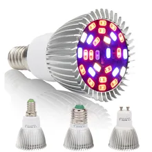 E27 E14 GU10 полный спектр 28 Вт светодиодный Grow Light AC85-265V Выращивание растений методом гидропоники лампы для теплиц для овощей цветок свет Grow Lighting